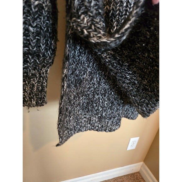 Zara knit black and white marbled hi low sweater women's size small - Picture 3 of 7